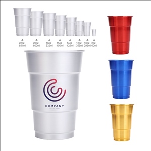 Custom 17oz Reusable Aluminum Cups